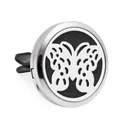 Clip de aromaterapia metálico de 30mm para rejilla de coche con diseño de mariposa hueca - Estilo Forma de Mariposa (HG057) / 10 Piezas