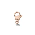 Fermoir mousqueton 11mm en acier inoxydable 304 or rose pour la création de bijoux DIY - 11mm / Or rose