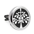 Clip de aromaterapia para coche de 30 mm árbol de la vida en metal plata - Estilo Árbol de la Vida (HG053) / 10 Piezas