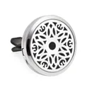 Clip magnético de plata de 30mm para difusor de aroma de coche - Estilo Floral Calado (HG060) / 10 Piezas/Paquete (30mm) / Plateado