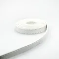 Weißes 8mm Kunstleder-DIY-Band mit Ziernaht für individuellen Schmuck und Bastelarbeiten - Kunstlederriemen / 1 Meter Packung (8mm Breit) / Weiß