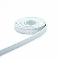 8mm weißes Kunstlederband für DIY-Armbänder und Uhrenarmbänder, 1 Meter lang - Kunstlederriemen / 1 Meter Packung (8mm Breit) / Silber