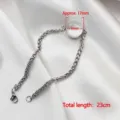 Stainless steel floating locket bracelet with 23cm total length for DIY jewelry - 17mm Frame with Wheat Chain / Silver