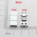 Silberner 8-mm-Metallschiebeverschluss für DIY-Schmuckarmbänder und Uhrenarmbänder - Doppelter Verschluss / 8mm (1 Stück) / Silber