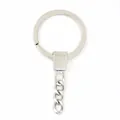 Hochwertiger silberner Schlüsselring aus Metall mit viergliedriger Kette Zubehör - Schlüsselring Mit 4-Gliederkette / 27*60mm / Chrom