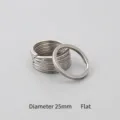Hochwertige 25mm flache Schlüsselringe aus Edelstahl für DIY Schlüsselbund-Projekte - 1.8*25mm Flachring / Silber
