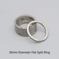 Silberner flacher Schlüsselring aus Edelstahl mit 30 mm Durchmesser Spezifikation - 2*30mm Flachring / Silber