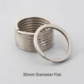 35mm flacher Schlüsselring aus Edelstahl für DIY-Anhänger - 2.1*35mm Flat Ring / Silber