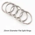 Flacher Schlüsselring aus rostfreiem Edelstahl mit 25mm Durchmesser für DIY - 1.5*25mm Rundring / Silber