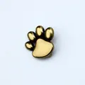 Close-up macro view of a 10mm bronze alloy cat paw print charm for pet collar DIY - Dog Paw (SL719) / 10mm / Bronze