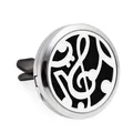 30mm silberner Auto-Aromatherapie-Diffusor-Clip mit elegantem Musiknoten-Design - Violinschlüssel-Stil (HG003) / 30mm