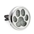 30mm roestvrijstalen auto-aromatherapie-diffuserclip met een grijze pootafdruk - Huisdier Pootafdruk Stijl (HG226)