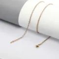 Delicate rose gold stainless steel necklace chain designed for 25mm gau box pendants - Cable Chain / 45 and 5cm Length 2.5mm Thickness / Rose Gold