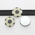 Soccer ball enamel slide charm accessory for 8mm DIY jewelry bracelets and wristbands - 8mm / Football