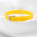 Bracelet DIY en silicone jaune vif de 8 mm réglable avec boucle en métal argenté - Jaune
