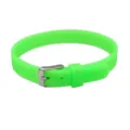 Bracelet DIY en silicone vert vif 8mm avec boucle en métal argenté pour bijoux - Vert