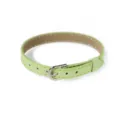 Light green 8mm PU leather wristband strap for DIY personalized jewelry and charms - Round Silver Buckle / 8mm Width / Light Green