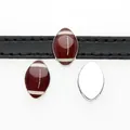 Reddish-brown American football enamel slide charms for 8mm wristbands, DIY alloy - 8mm / American Football (Dark Brown)