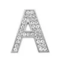 Premium 30mm silver rhinestone letter A charm for DIY pet collar and hat decoration - Letter-A / 30mm