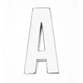 Silver 30mm polished alloy alphabet letter A charm for DIY jewelry and craft making - Letter A / 30mm