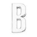 Polished silver 30mm alloy letter B pendant charm for DIY jewelry making and bag accessories - Letter B / 30mm