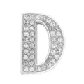 30mm silver rhinestone letter D charm for DIY jewelry pet collar and hat accessories - Letter-D / 30mm