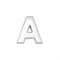 Polished 8mm chrome finish alphabet bead letter A for DIY bracelet jewelry making - Letter A(001) / 8mm