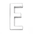 30mm silver metal alloy smooth letter E charm for DIY jewelry, apparel and bag accessories - Letter E / 30mm