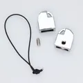 Haltbares Schlüsselanhänger-Verbindungsset aus Silberlegierung für DIY-Handybänder - 8mm D-Form Verbinder (Mit Seil)
