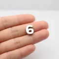 Accesorio de aleación cromada número 6 para manualidades de pulseras hechas mano - Número 6 (6116644907061) / Cromo