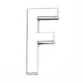 30mm silver polished alloy letter F pendant for DIY jewelry and bag accessories. - Letter F / 30mm / Chrome