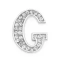 30mm silver rhinestone letter G charm for DIY zinc alloy jewelry and crafts piece - Letter-G / 30mm