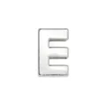 8mm chrome finish capital letter E slider bead for DIY personalized jewelry making - Letter E(001) / 8mm