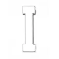 30mm polished silver alloy slide alphabet letter I charm for DIY jewelry making - Letter I / 30mm