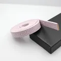 Lanière en cuir PU 10mm à motif serpent violet clair de 1m pour bracelets DIY Art - Mauve Clair