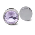 8mm lavender birthstone crystal slide charm for DIY bracelets and watch bands - June Style (SL359) / 8mm / Light Purple