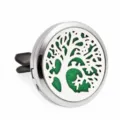 30mm Levensboom auto aroma diffuser clip voor ventilatierooster met groen kussen - Klassieke Levensboom Stijl (HG304)