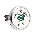 Professionele 30mm auto aromatherapie clip met zeeschildpad ontwerp en groen vilten kussentje - Holle Zeeschildpad Stijl (HG373)