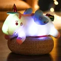 Variant of white glowing plush unicorn toy with colorful LED lights for bedroom decor - Light-up / 50cm / White