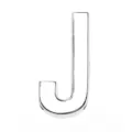 Premium 30mm polished silver metal letter J pendant charm for DIY jewelry and crafts - Letter J / 30mm