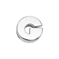 Polished silver chrome 8mm English letter G spacer bead for DIY jewelry charm making - Letter G(001) / 8mm