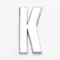 30mm glossy silver alloy letter K DIY charm bead for handmade jewelry and accessories - Letter K / 30mm
