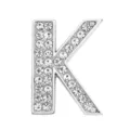 Silver rhinestone letter K alphabet charm element for DIY craft custom jewelry - Letter-K / 30mm