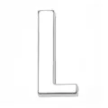 30mm polished silver alloy letter L DIY charm for bags and jewelry craft accessories - Letter L / 30mm