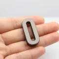 Charme coulissant lettre O en métal bronze brillant 30mm pour vêtements et sacs DIY - Lettre O / 30mm / Métal canon