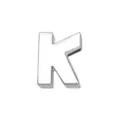8mm polished chrome metal letter K slide charm bead for DIY bracelets jewelry making - Letter K(001) / 8mm