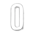 30mm polished silver alloy metal letter O charm for DIY jewelry and bag decoration - Letter O / 30mm / Chrome
