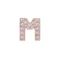 Cuenta deslizante letra M de diamantes de imitación oro rosa 10 mm para joyas DIY - Letra M / 10mm / Rosa oro