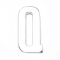 30mm polished silver chrome alloy letter Q charm accessory for DIY jewelry and bag decoration - Letter Q / 30mm / Chrome