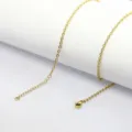 Durable gold-plated stainless steel cross chain necklace with lobster clasp - Cable Chain / 45 and 5cm Length 2.5mm Thickness / Gold
